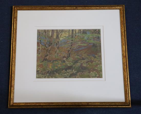 J. E. Mooney Bluebells and Primroses 18 x 23cm.